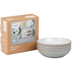 Denby Elements Light Grey Set Of 4 Pasta Bowls