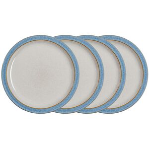 Denby Elements Blue Set Of 4 Dinner Plates