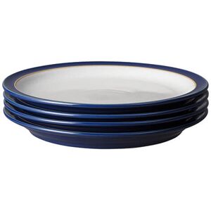 Denby Elements Dark Blue Set Of 4 Dinner Plates