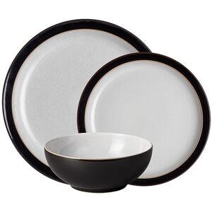 Denby Elements Black 12 Piece Tableware Set