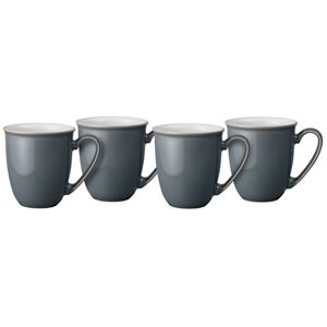 Denby Elements Fossil Grey Set Of 4 Coffee Beaker/Mugs