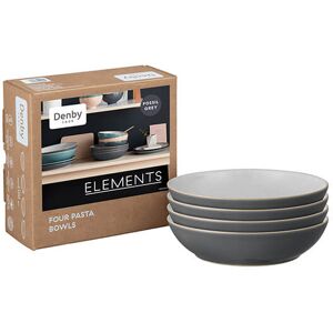 Denby Elements Fossil Grey 4 Piece Pasta Bowl Set