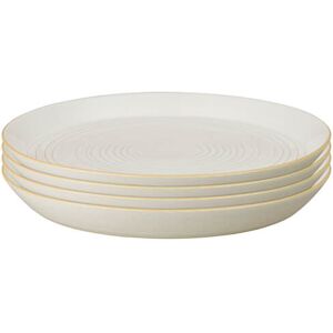 Denby Impression Cream 4 Piece Spiral Dinner Plate Set