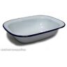 Stax 22cm Oblong Enamel Pie Dish - Falcon White x -  oblong pie dish falcon enamel 22