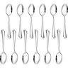 Greenf QQ CAT Latte Spoons, QQ CAT Set of 12 Coffee Spoons, Stainless Steel Tea Spoon Ideal fo