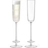 LSA Champagne Theatre Champagne Flute 130ml Tier & Clear Set Of Two