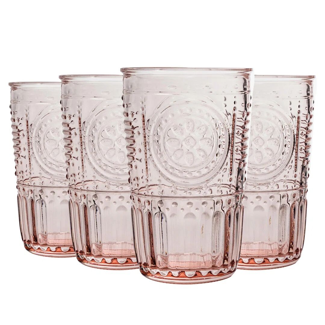 Photos - Glass Bormioli Rocco Romantic Highball Glasses - 475ml pink 12.0 H x 7.9 W cm 