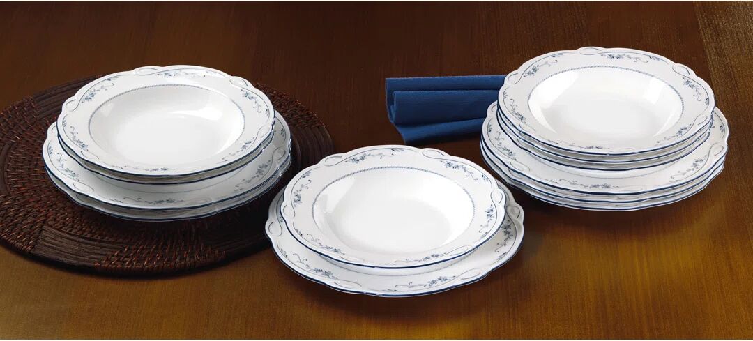 Photos - Tablecloth / Napkin Seltmann Weiden Desiree Aalborg 12 Piece Dinnerware Set, Service for 6 blu