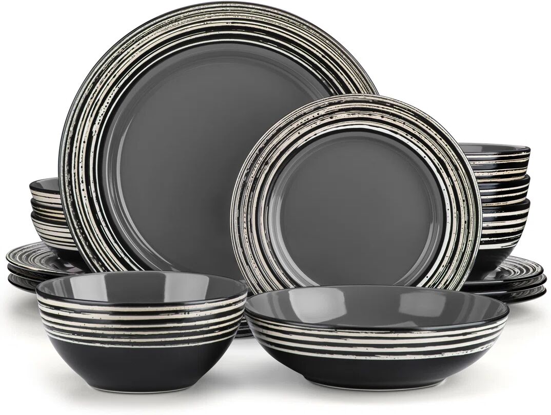 Photos - Tablecloth / Napkin Latitude Run Aliza Stoneware Dinnerware - Set of 16 gray