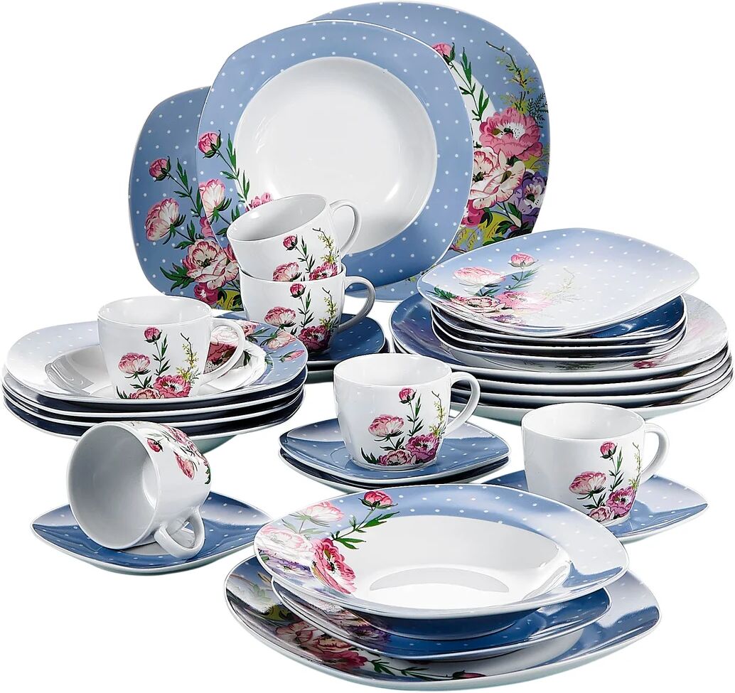 Photos - Tablecloth / Napkin Blue Elephant Aduragbemi 30 Piece Dinnerware Set, Service for 6 blue/white