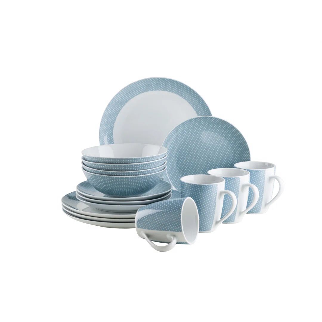 Photos - Tablecloth / Napkin Latitude Run Lhana Dinnerware - Set of 16 blue