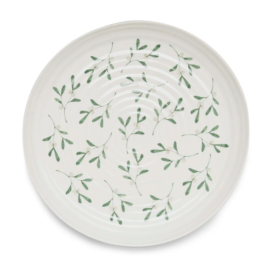 Photos - Serving Pieces Sophie Conran Portmeirion Mistletoe Round Platter white 1.0 H x 30.8 W x 3