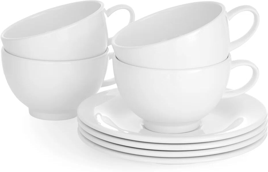 Photos - Glass SOHO Portmeirion  Teacups & Saucers white 8.0 H x 17.4 W cm 