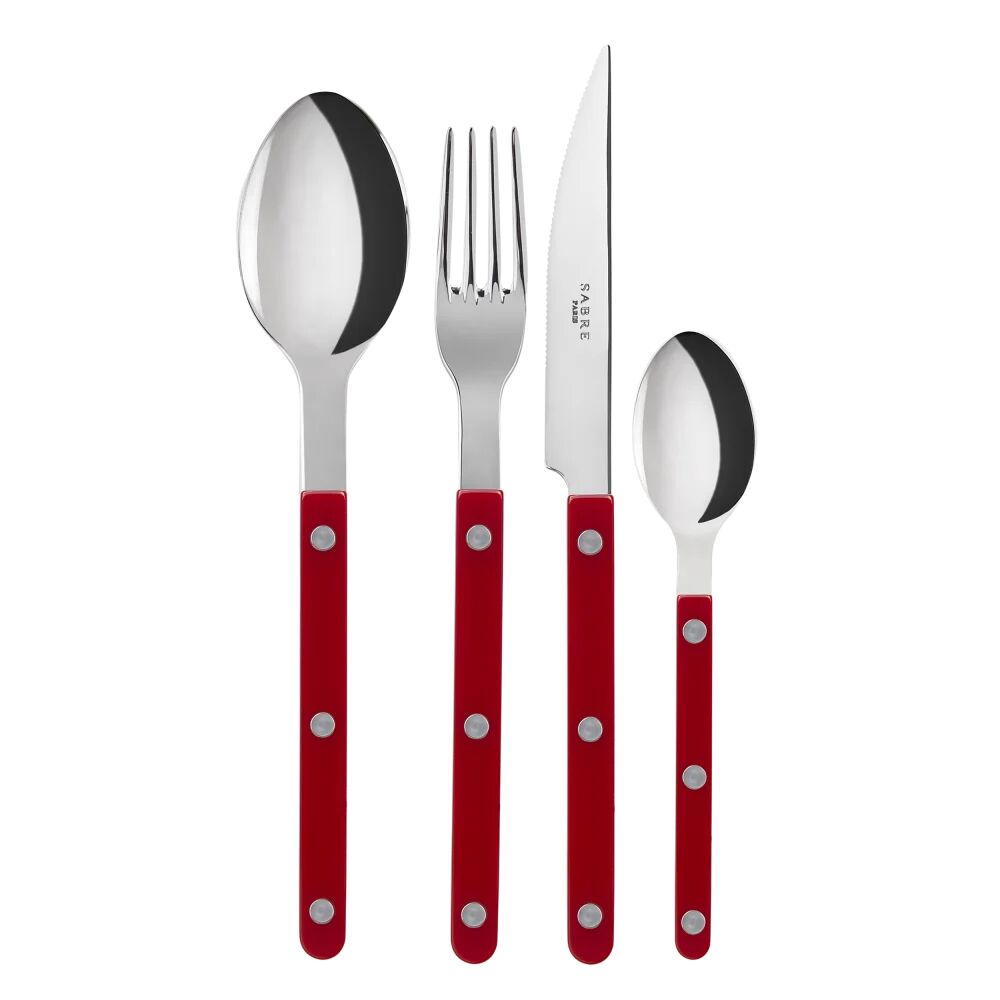 Photos - Cutlery Set Sabre Paris - 24 Pieces  Bistrot Shiny Solid red/gray
