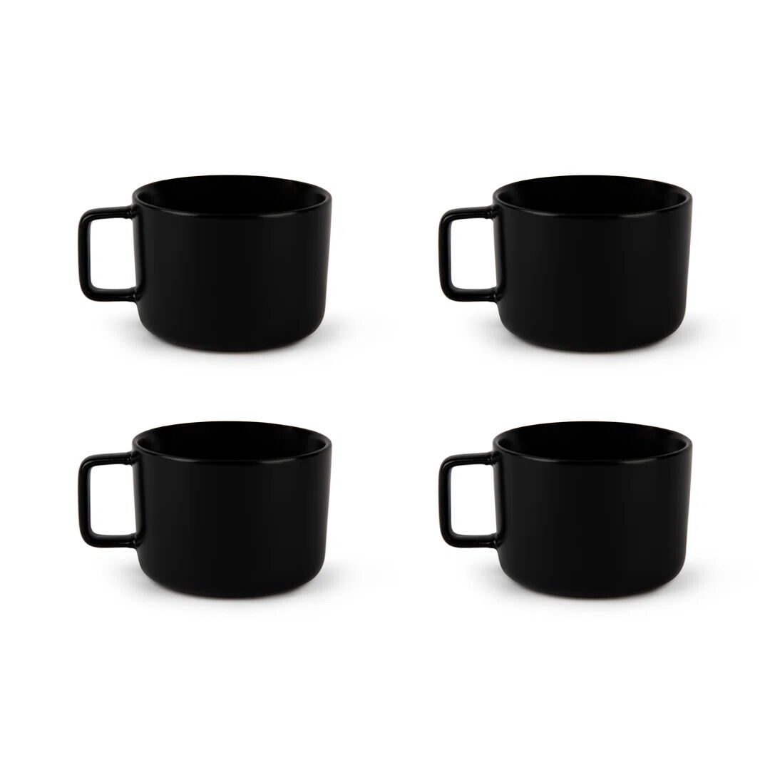 Photos - Glass Excelsa Ceramic Cappuccino Cup black 7.5 H x 10.2 W cm