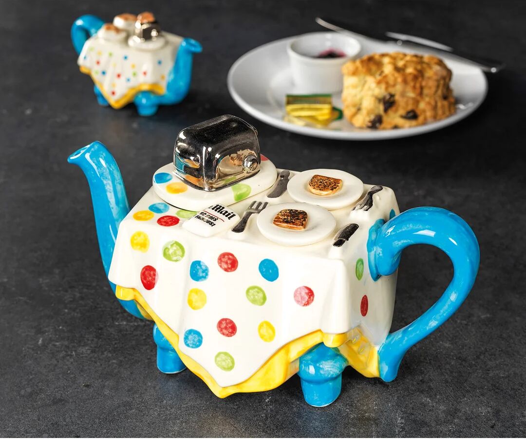 Photos - Other tableware Rosalind Wheeler Kacper 0.25L Porcelaine Teapot blue/yellow 12.0 H x 28.0