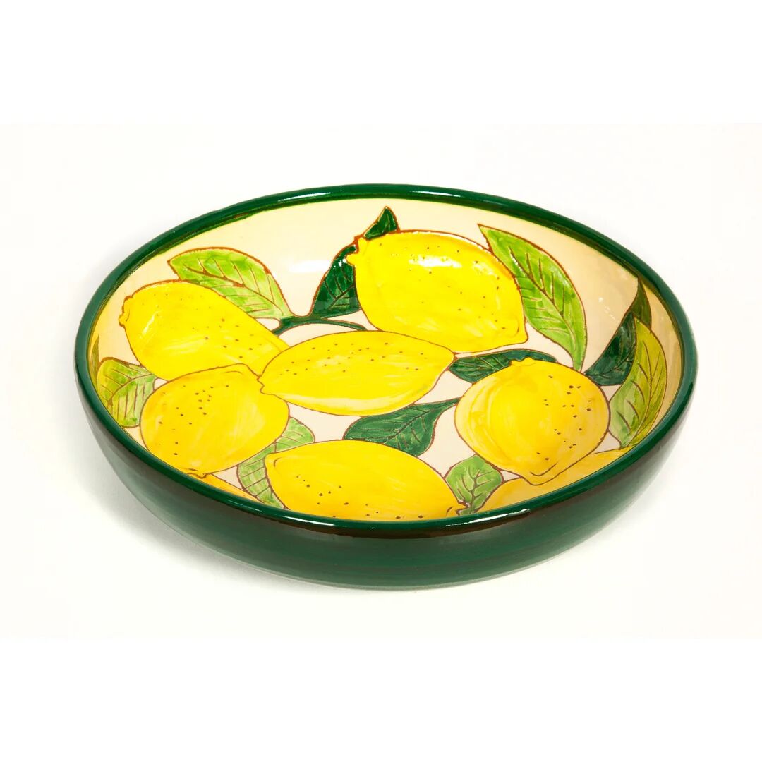 Photos - Salad Bowl / Serving Platter August Grove Lynnea Salad Bowl brown/green/yellow 6.0 H x 27.0 D cm