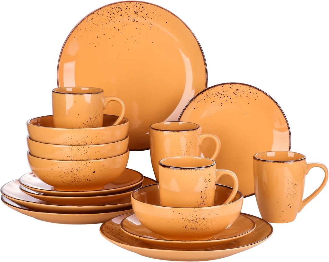 Photos - Tablecloth / Napkin Brambly Cottage 16 piece dinnerware set, service for 4 orange