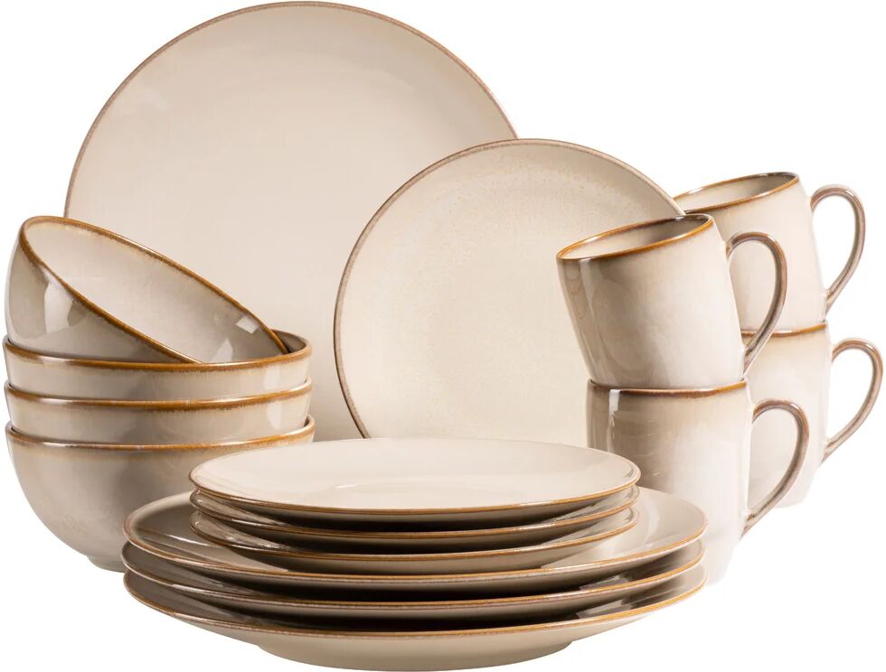 Photos - Tablecloth / Napkin August Grove Laly 16 Piece Dinnerware Set, Service for 4 white