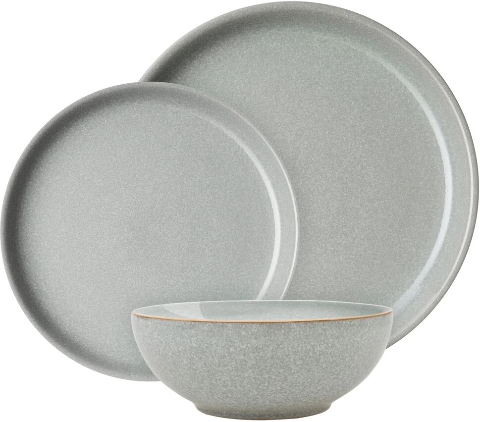 Photos - Tablecloth / Napkin Denby Elements 12 Piece Dinnerware Set, Service for 4 gray 