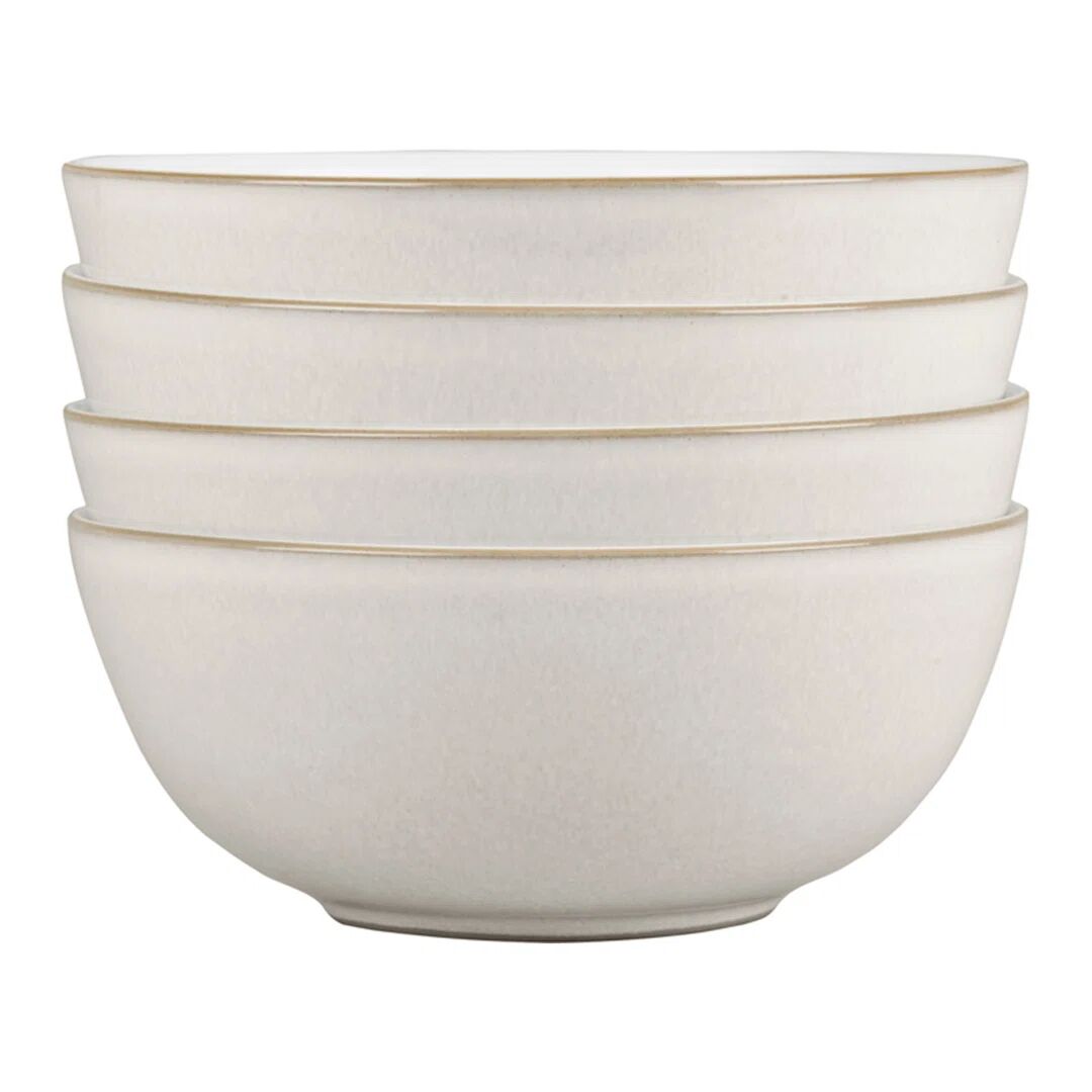Photos - Salad Bowl / Serving Platter Denby Natural Canvas Cereal Bowls white 6.0 H cm 