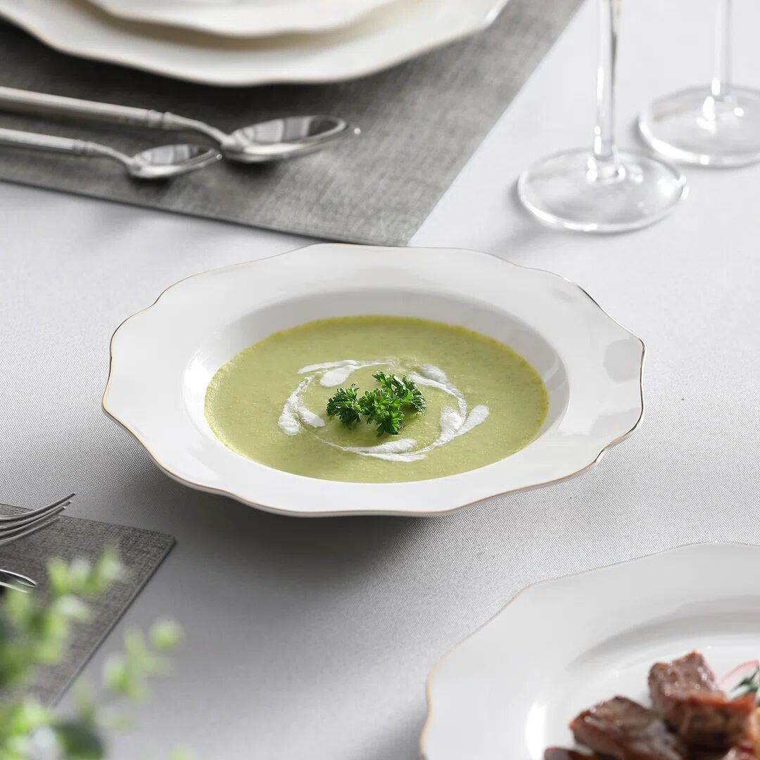 Photos - Tablecloth / Napkin Ebern Designs Laigha Dinnerware - Set of 32 white/yellow