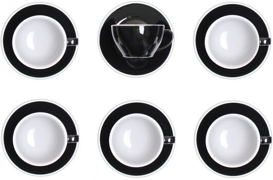 Loveramics Cappuccino cup with a saucer Loveramics "Egg Black", 200 ml, 6 pcs.