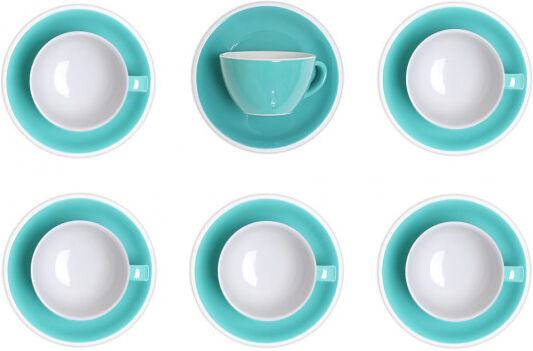 Loveramics Cappuccino cup with a saucer Loveramics "Egg Teal", 200 ml, 6 pcs.