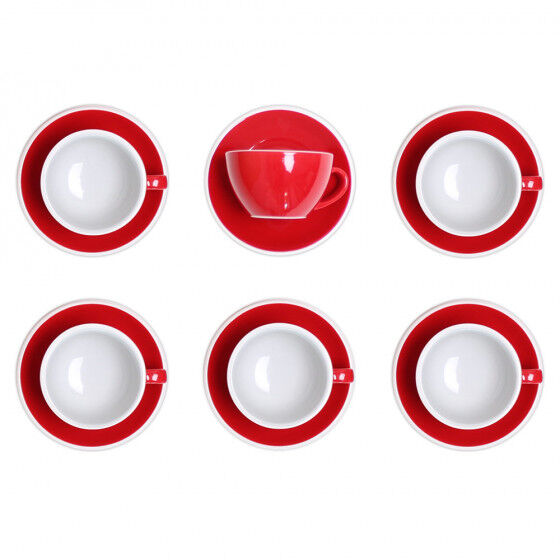 Loveramics Cappuccino cup with a saucer Loveramics "Egg Red", 200 ml, 6 pcs.