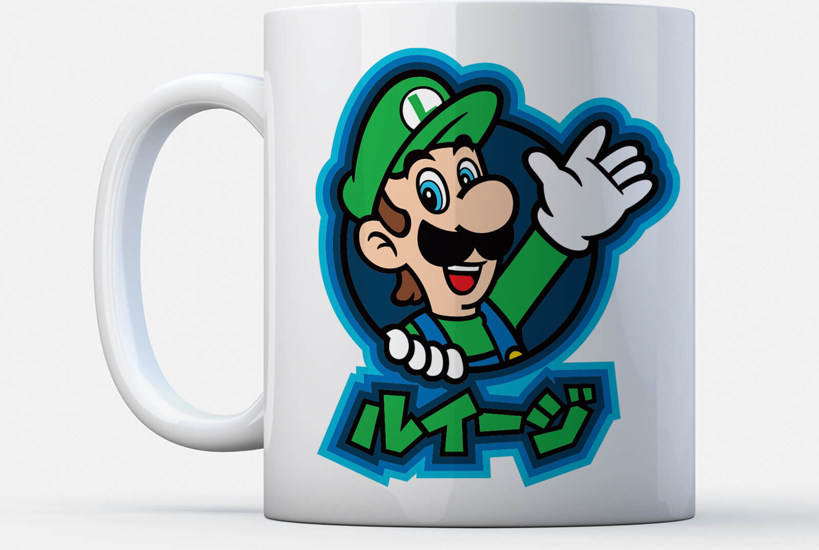 Nintendo Super Mario Luigi Kanji Mug