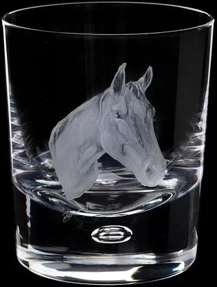 Royal Brierley Hand Engraved Horse 30ml Crystal Whisky Glass Royal Brierley  - Size: 14cm H X 12cm W X 12cm D