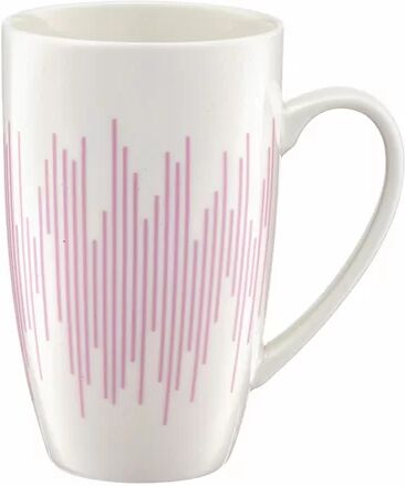 Hykkon Alvin Bone China Mug (Set of 4) Hykkon Colour: White/Pink  - Size: 96cm H X 39cm W X 70cm D