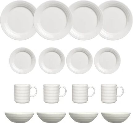 Elia Essence 16 Piece Bone China Dinnerware Set, Service for 4 Elia  - Size: 9cm H X 47cm W X 39cm D