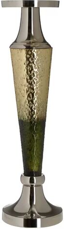 Marlow Home Co. Glass/Metal Candlestick Marlow Home Co. Colour: Green/Gold/Silver, Size: 46 cm H x 16 cm W x 17 cm D  - Size: 45cm H X 3cm W X 45cm D