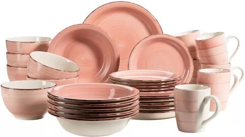 Fernleaf Natasha 30 Piece Dinnerware Set, Service for 6 Fernleaf Colour: Coral 30cm H x 30cm W x 0.4cm D