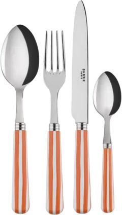 Sabre Paris 24 Piece 18/10 Stainless Steel Cutlery Set, Service for 6 Sabre Paris Colour: Orange