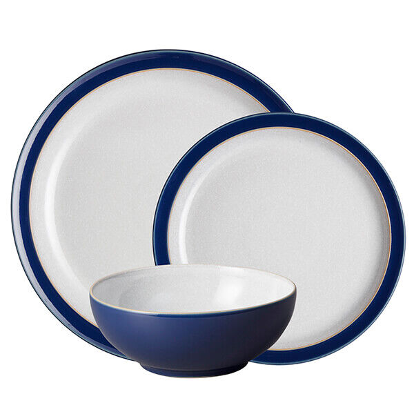 Denby Elements Dark Blue 12 Piece Tableware Set