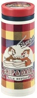 Pearl Disney Easy Open Lightweight Personal Mug Bottle 350ml (Chip & Dale Check) One Size  - Womens