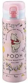 Pearl Disney Lightweight One Touch Personal Stainless Mug Bottle 500ml (Winnie the Pooh Botanical) One Size  - Womens