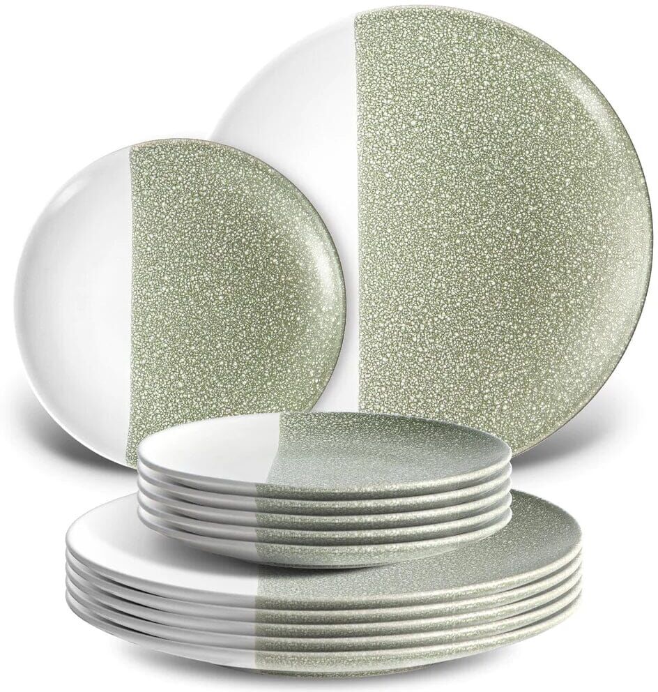 DailySale 12-Piece: HITECLIFE Dinner Plates Set