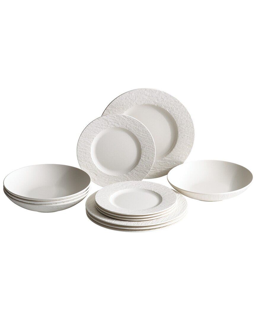 Villeroy & Boch 12pc Manufacture Rock Dinnerware Set White NoSize