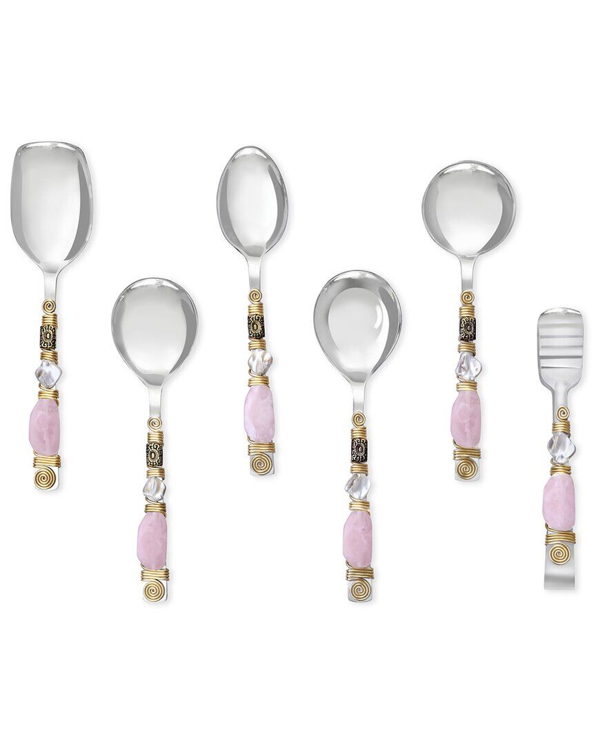 Tiramisu Blushed Serving Spoons (Set Of 6) Pink NoSize
