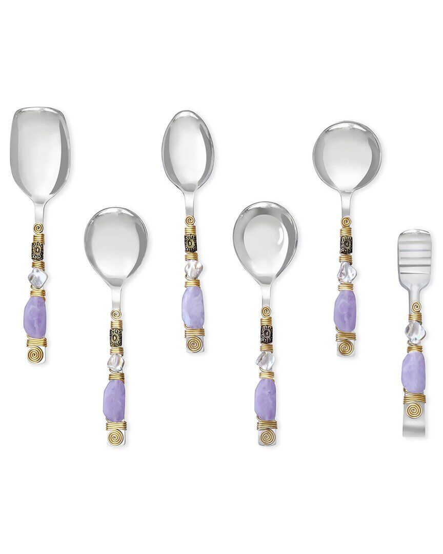 Tiramisu Lilac Serving Spoons (Set Of 6) Purple NoSize