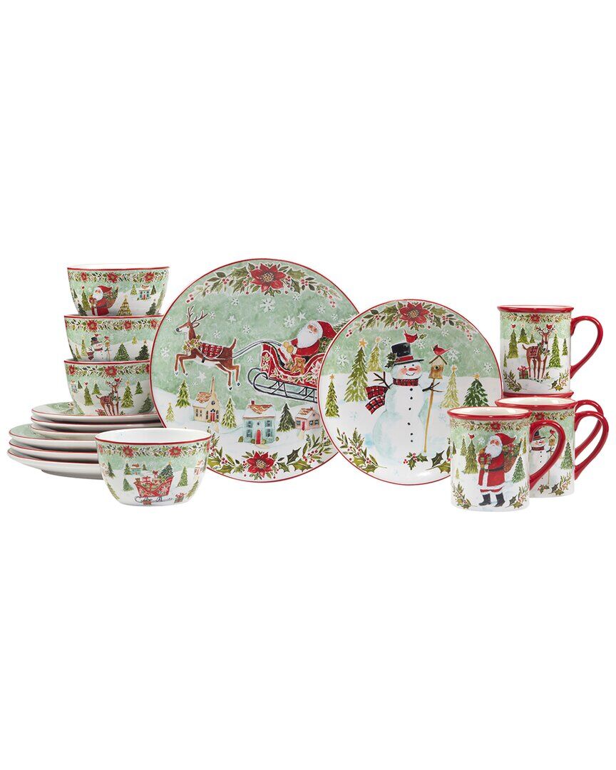 Certified International Joy of Christmas 16pc Dinnerware Set NoColor NoSize