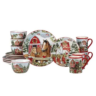 Certified International Homestead Christmas 16 pc. Dinnerware Set, Multicolor