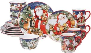 Certified International Magic of Christmas Santa 16 pc. Dinnerware Set, Multicolor