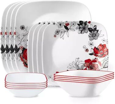 Corelle Chelsea Rose 16 pc. Dinnerware Set, Multicolor