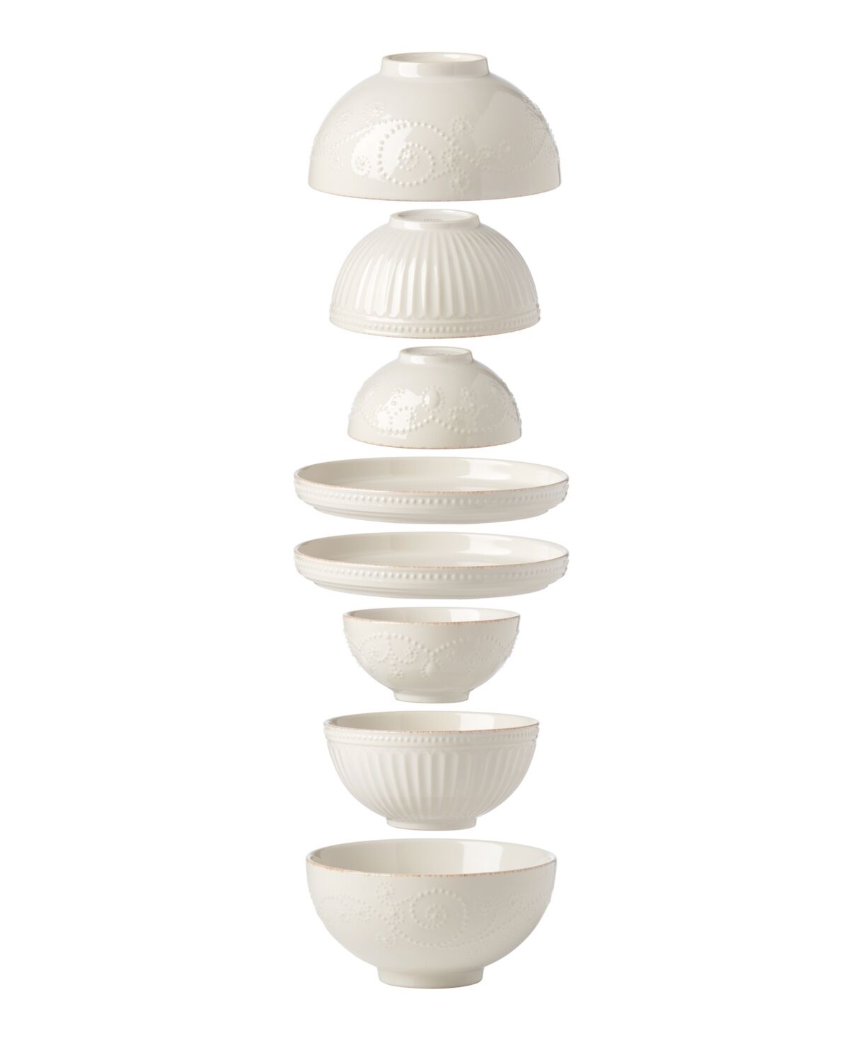 Lenox French Perle Luna Nesting Dinnerware Set, 8 Piece - White