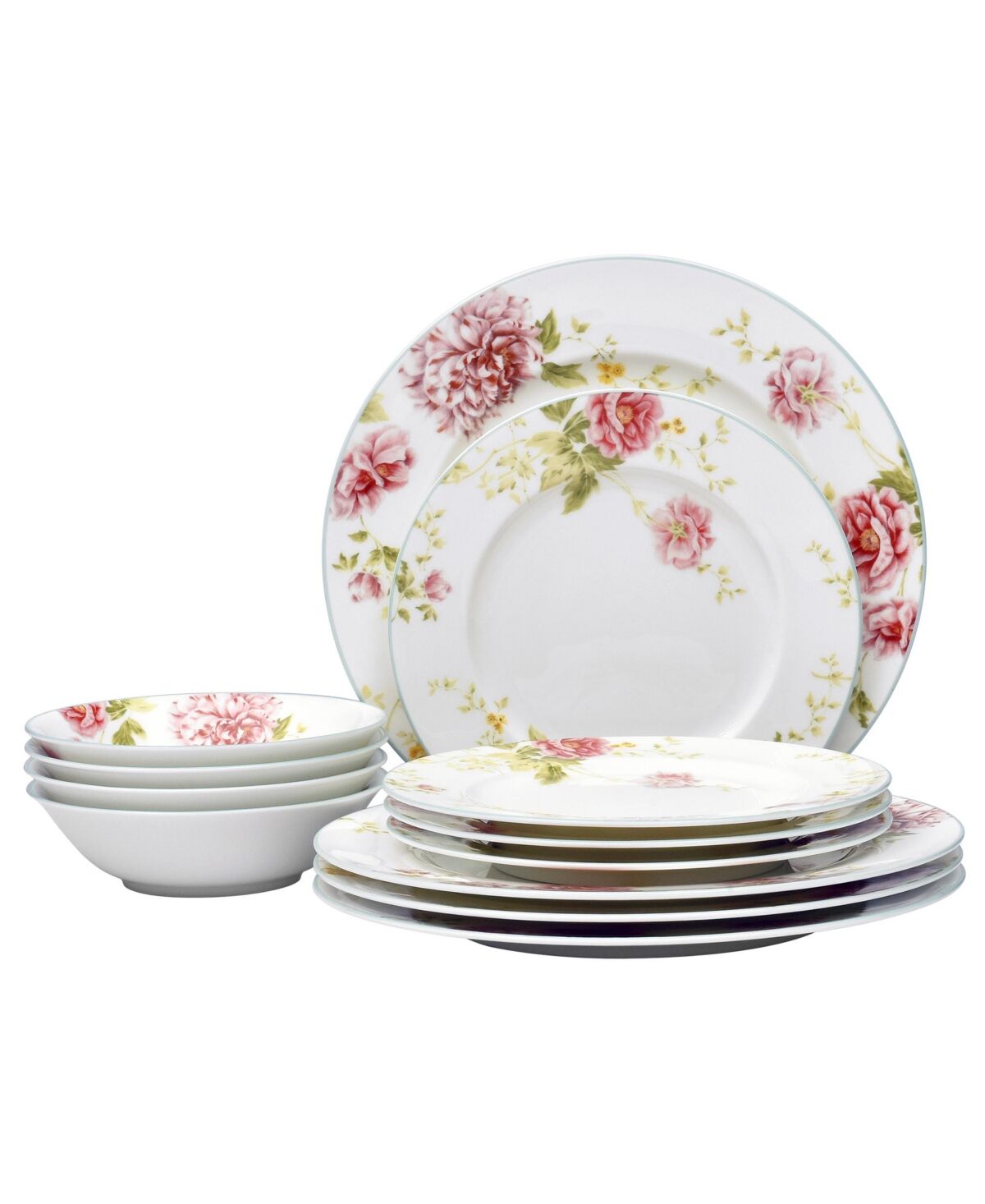 Noritake Peony Pageant 12-pc Dinnerware Set - White/pink