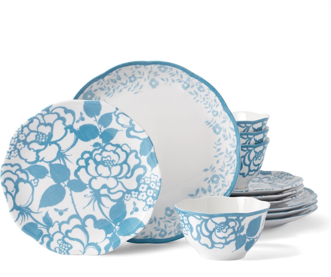 Lenox Butterfly Meadow Cottage 12 Pc. Dinnerware Set, Service for 4 - cornflower hue